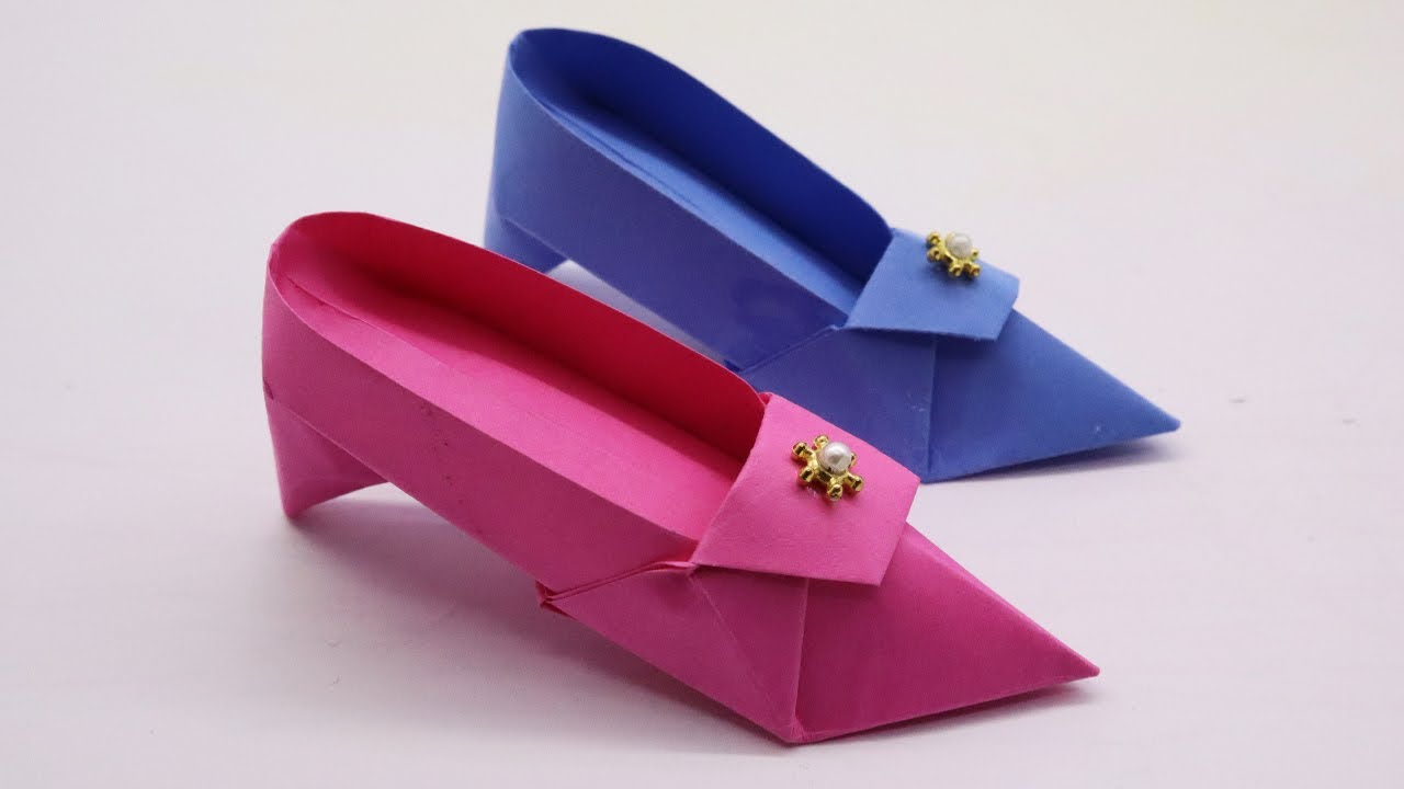 Origami High Heels Design | Origami Shoe Tutorial | DIY Paper Shoes