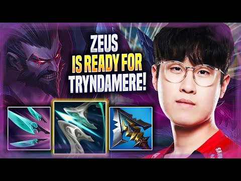 ZEUS IS READY FOR TRYNDAMERE! - T1 Zeus Plays Tryndamere TOP vs Fiora! | Season 2022