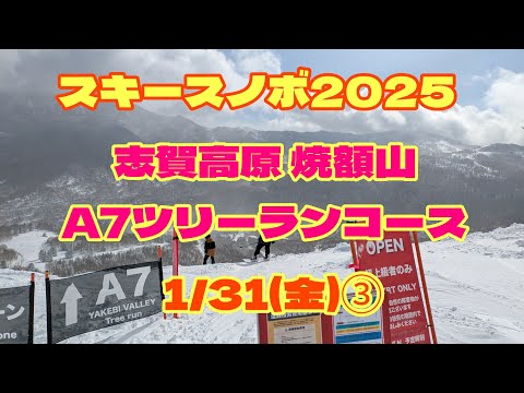 Video: 2025年1月31日③志賀高原 焼額山A7ツリーランコース
