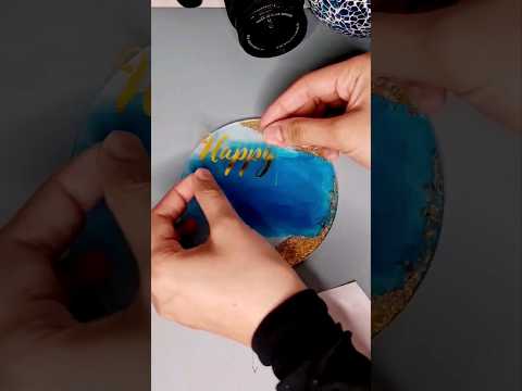 ACRYLIC Cake Topper l Goldleaf art l Cricut Made