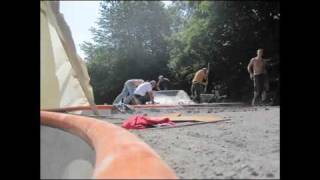 preview picture of video 'BRUSK - construction du bowl de Flémalle - coping travel'