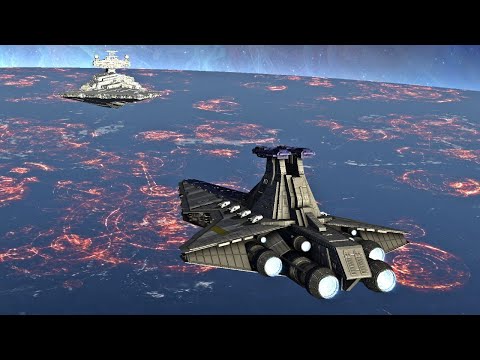 Spar Venator vs ISD 1 & ISD 2 - Star Wars: Empire At War Remake NPC Battle