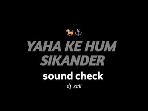 YAHA KE HUM SIKANDER | SOUND CHEAK JUST DROP THE BEAT 🔥