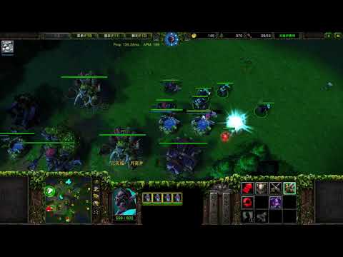 【超强牵制能力】Warcraft III 2v2 NE+千古月神 (EternalMoon) UD vs Lv.32 HU+Lv.33 NE Netease 1.32.9 魔兽争霸III：重制版