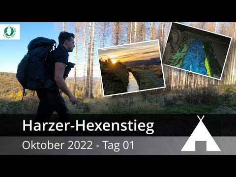 Harzer Hexenstieg 2022 Tag 01 - Osterode bis Schachtkopf-Hütte | Mehrtageswanderung