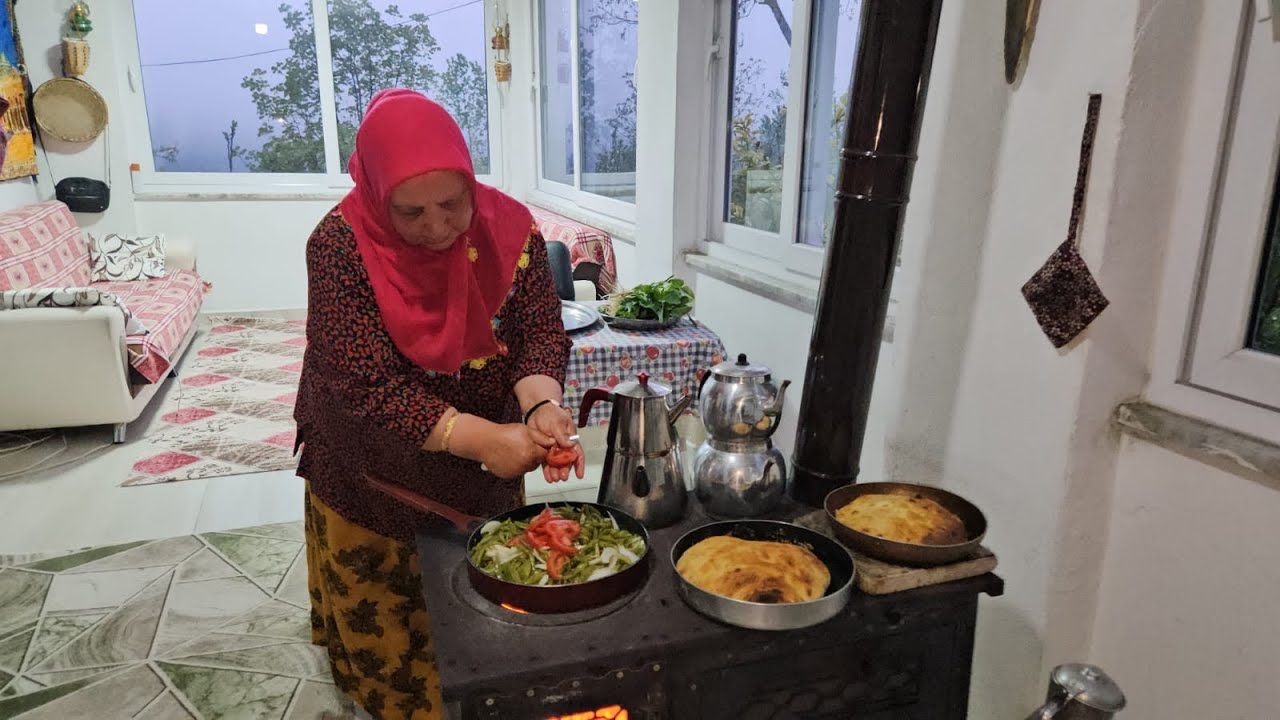 ‼️KUZİNEDE TEPSİ TEPSİ YUMUŞACIK EKMEK FASULTE TAVASI🔥KÖY HAYATI ‼️