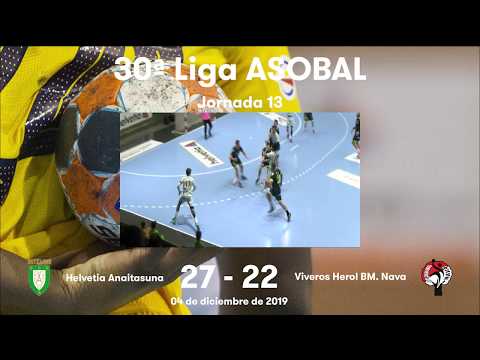 LIGA ASOBAL J13: Helvetia Anaitasuna - Viveros Herol BM. Nava 27-22