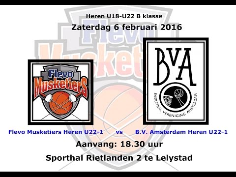 U22: Flevo Musketiers -  B.V. Amsterdam, 06-02-2016, 1e kwart