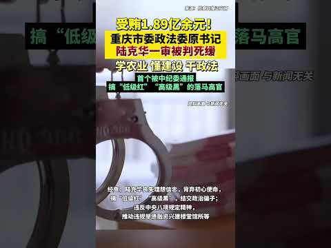 重庆市委原常委、政法委原书记陆克华，被判死缓#反腐倡廉 #陆克华