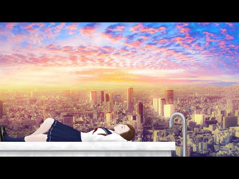 ASMR Girl Goes to Take Nap on Rooftop City Ambience Sounds