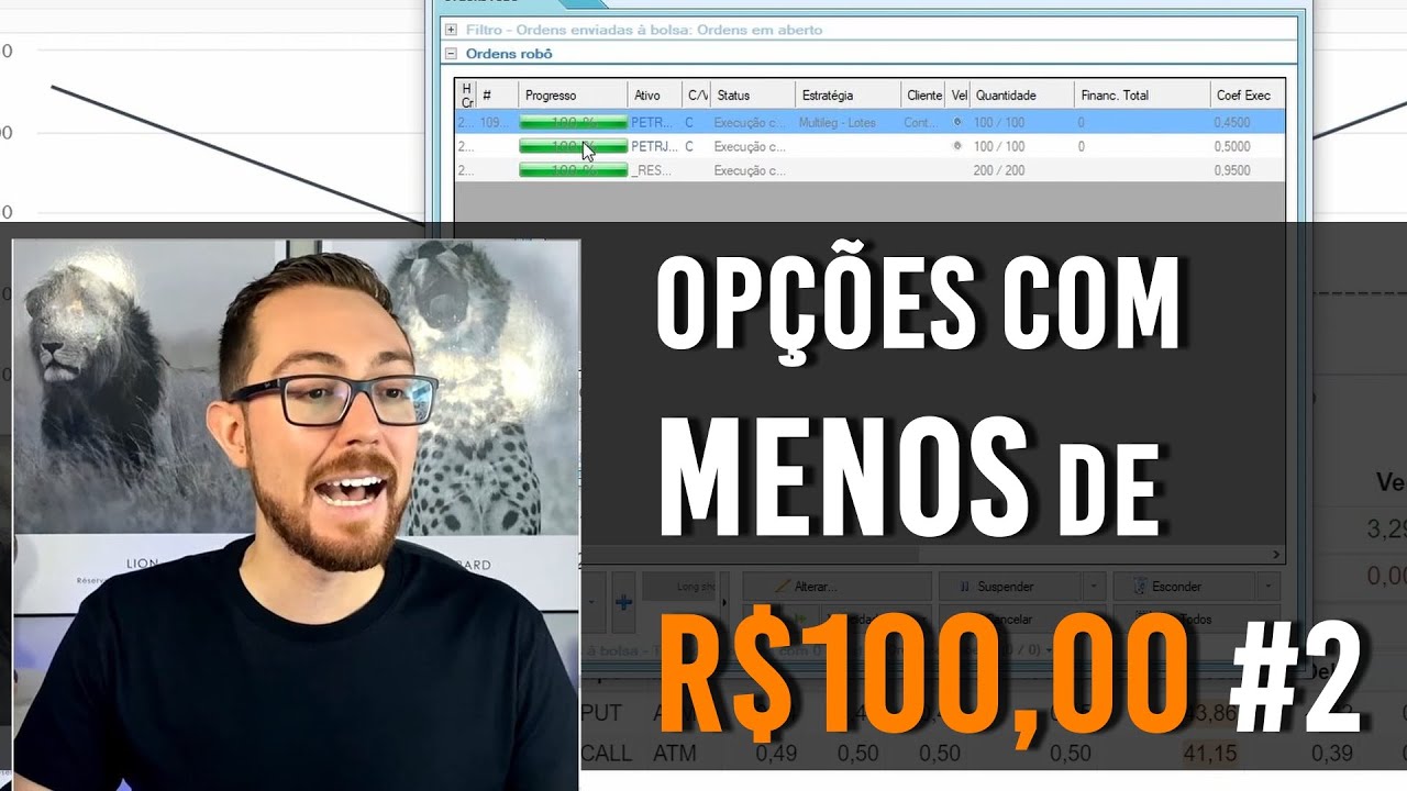 ESTRATÉGIA DE OPÇÕES COM MENOS DE 100 REAIS NA PRÁTICA #2| STRANGLE no ROBÔ PnT!