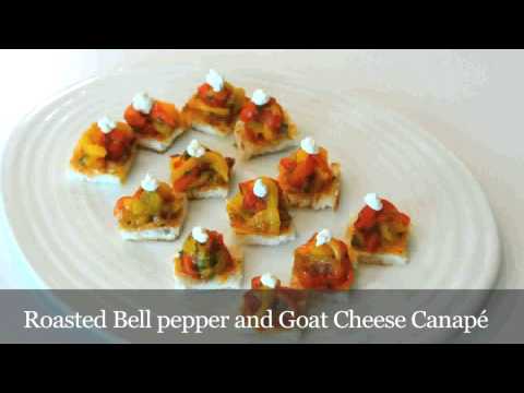 Roasted Bell pepper and Goat Cheese Canapé