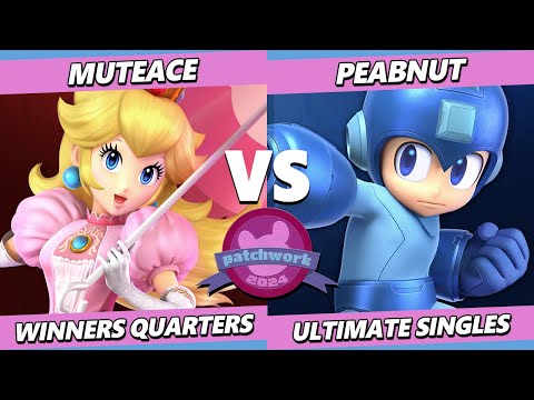 Patchwork 2024 - Muteace (Peach) Vs. Peabnut (Mega Man) Smash Ultimate - SSBU