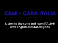 Cara Italia with English and Italian Lyrics