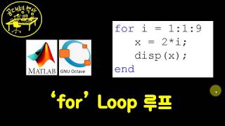 매트랩 (MATLAB) 3-1 For Loop 반복문