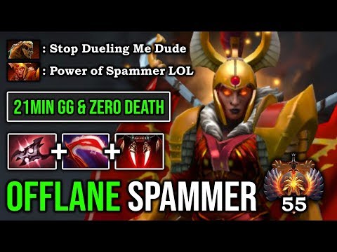 THIS IS HOW A PRO LEGION SPAMMER OFFLANE with Crazy Fast Hand & Non Stop Duel 21Min GG DotA 2