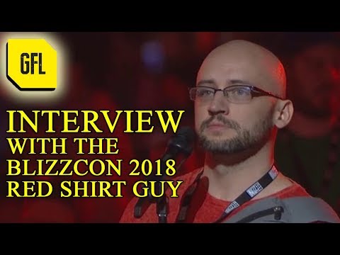 Blizzcon 2018 Red shirt guy VIDEO INTERVIEW "Is this an off season April Fools' joke?"