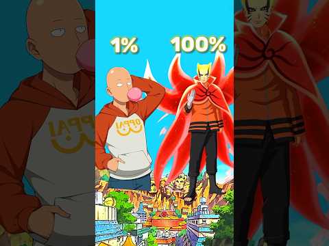 Saitama vs Naruto 🥵 #whoisstrongest #saitama #naruto #anime #shorts