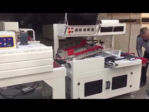 Shrink Wrap Machine Wrapping Various Size Boxes L Bar Shrink Tunnel Packing Equipments PE POF FIlm