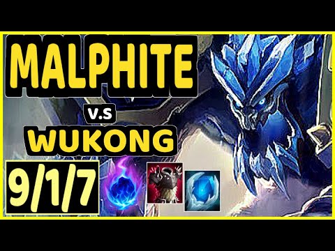 RASCAL (MALPHITE) vs WUKONG - 9/1/7 KDA TOP CHALLENGER GAMEPLAY - KR