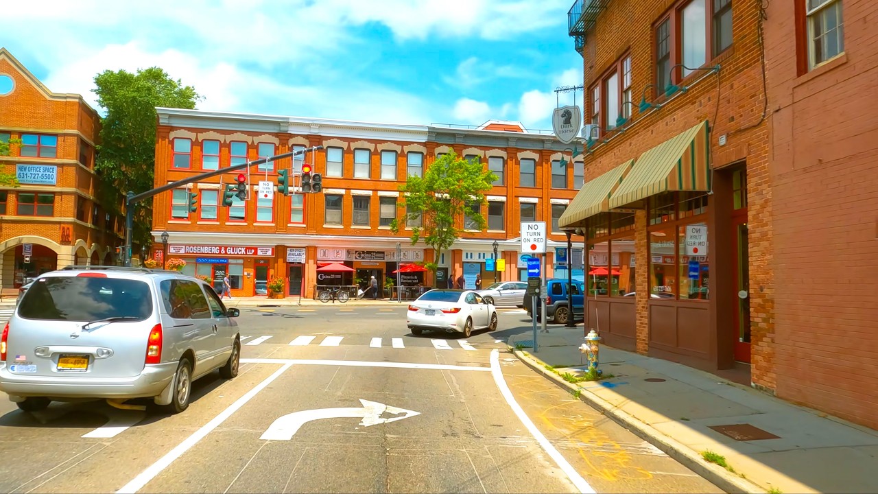 4K Scenic Drive Through Long Island, New York | Real Sounds | Urban & Suburban Roads