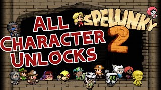 Spelunky 2 - How to Unlock Every Character & Seeded Runs (w/ Voice Over)