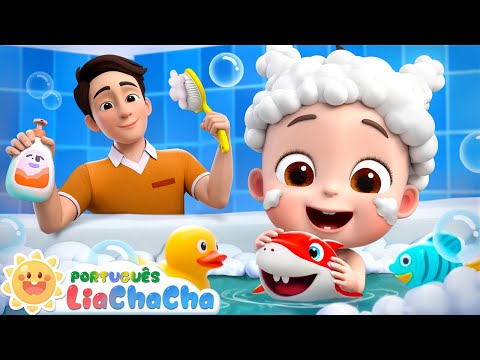 LiaChaCha em Português ☀️ Hora do Banho | Música Infantil & Bom Hábito