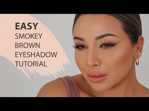 EASY SMOKEY BROWN EYESHADOW TUTORIAL | NINA UBHI
