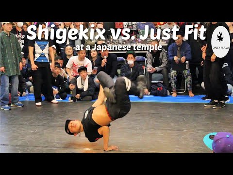 Shigekix vs. Just Fit battle at a Japanese temple. Throwback Friday.