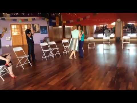 Susana Miller and K'ai Roberts Fu demonstrate a milonga