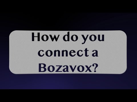 Bozavox FAQ 01 - How does the Bozavox connect into my system