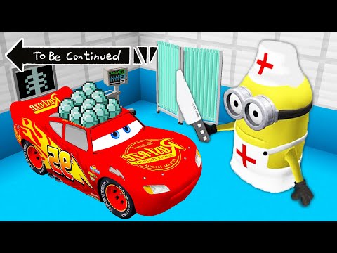 WHAT'S INSIDE LIGHTNING MCQUEEN in MINECRAFT ! DOCTOR MINION Gameplay Movie traps