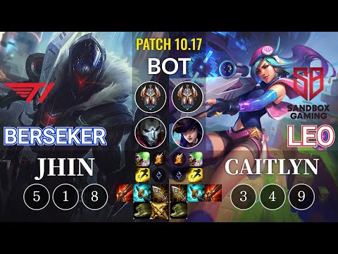 T1 Berseker Jhin vs SB Leo Caitlyn Bot - KR Patch 10.17