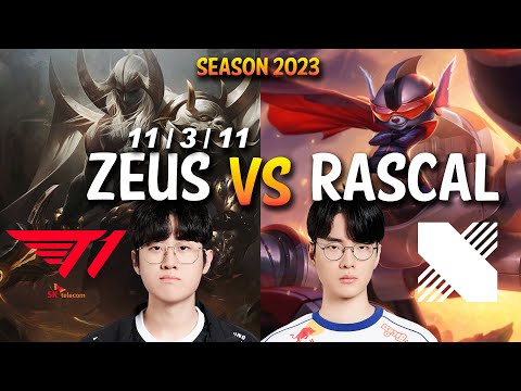 T1 Zeus vs DRX Rascal - Zeus AATROX vs Rascal RUMBLE Top - Patch 13.15 KR Ranked