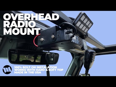 Jeep JL Wrangler JT Gladiator CB Radio Mount for Overhead Installation - works with HAM / Race Radio