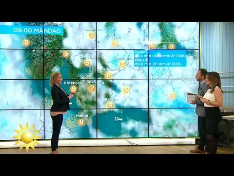 Regnrekord och uselt majväder - Nyhetsmorgon (TV4)