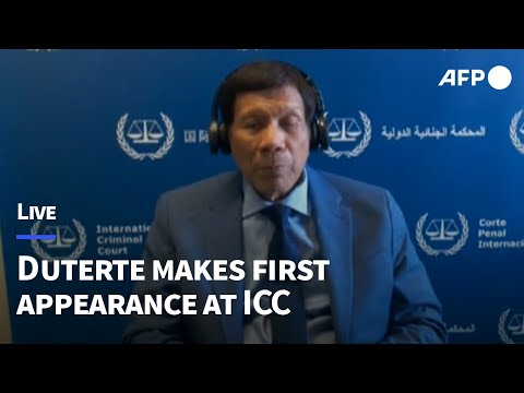 🔴Live: Duterte set to face ICC judges in drug war case I AFP