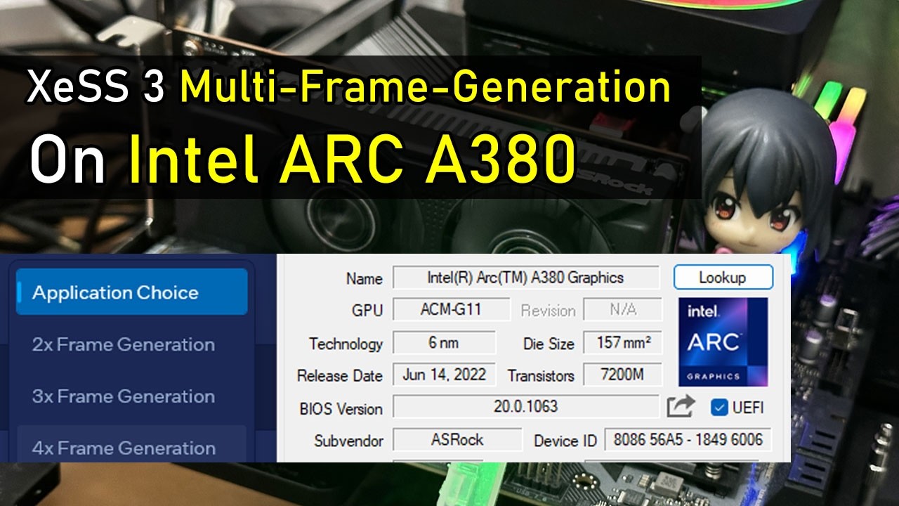  Intel XeSS 3 Multi-Frame-Gen on ARC A380 (ft. ASRock ARC A380 LP) - YouTube