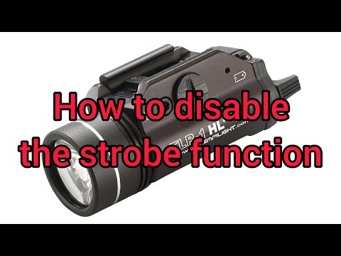 How to disable the strobe function on your Streamlight weapon mounted or hand held light