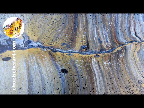 🐚'Ghost Pour' Swipe Technique Painting - Clam Shell🐚