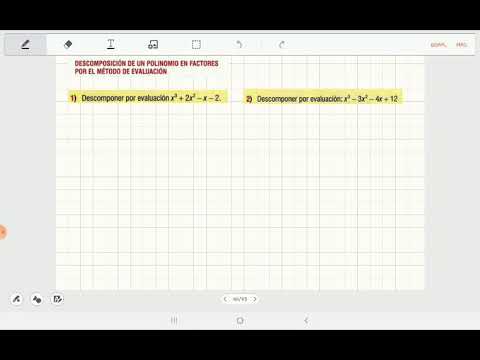 Factorización por evaluación o Ruffini 1