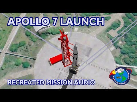 APOLLO 7 Launch - Recreated Mission Audio & Simulation (1968/10/11)