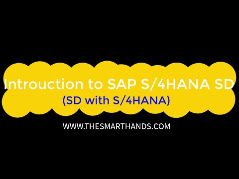 SAP S/4HANA SD Training -  Introduction to SAP S4HANA SD Training (Video1)