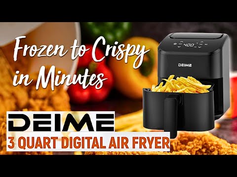 DEIME Air Fryer 2.5L, Small Airfryer Digital Space Saving Compact, Bake, Reheat, Roasts for Quick Easy Meals, Mini Compact & Quiet, Nonstick & Dishwasher Safe Basket video review thumbnail