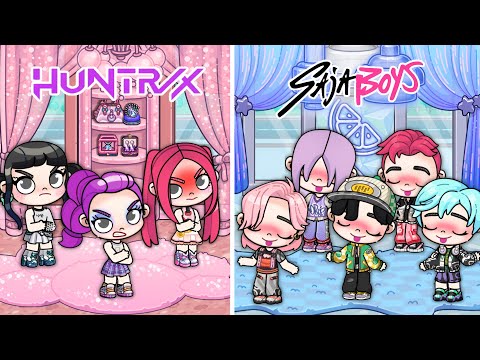 Huntrix Vs Saja Boys 🩷🩵 | Avatar World Roleplay | Pazu
