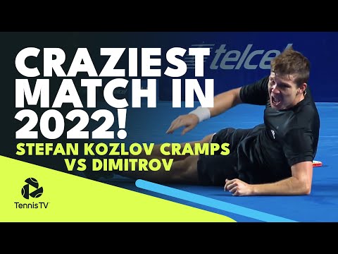 The CRAZIEST Tennis Match of 2022 So Far! Cramping Stefan Kozlov Somehow Beats Dimitrov in Acapulco