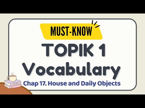 Day 17 I Korean Vocabulary I House and Daily objects I TOPIK 1