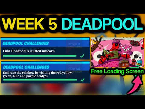 Deadpool Week 5 Challenges Find Stuffed Unicorn & Embrace the rainbow by visiting the red, yellow!