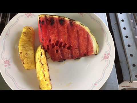 Piña y sandía asadas.😋