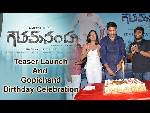 Gautham Nanda Trailer Launch And Gopichand Birthday Celebration